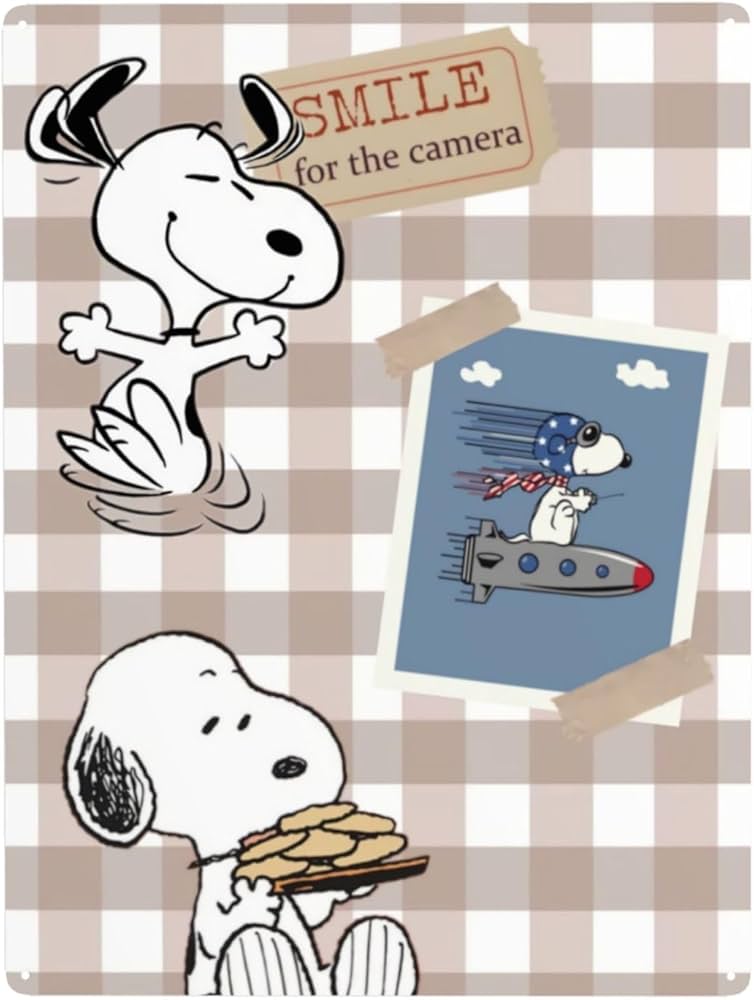 Amazon | ブリキ看板 スヌーピー Snoopy メタルプレート レトロ 店舗