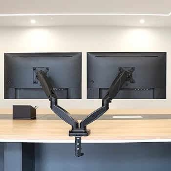 Amazon.com: Amazon Basics Gas Spring Dual Computer Monitor Arm