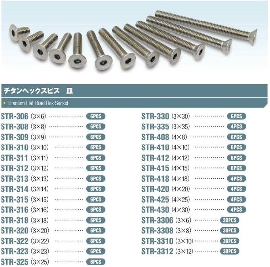 Amazon | チタンヘックス皿ビス (6本入) 3×16 STR-316 | ラジコン