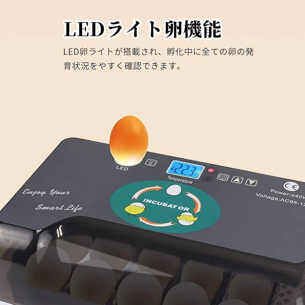 Amazon | TRQQO 自動孵卵器 鳥類専用インキュベーター 自動転卵 孵卵器