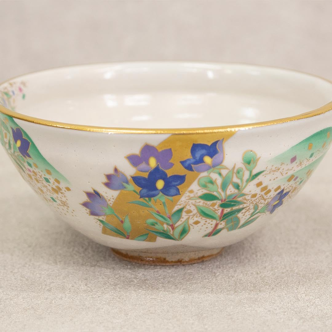 Amazon.co.jp: 桑野むつ子 京焼 作家物 抹茶碗 茶碗 御所の花十二ヶ月