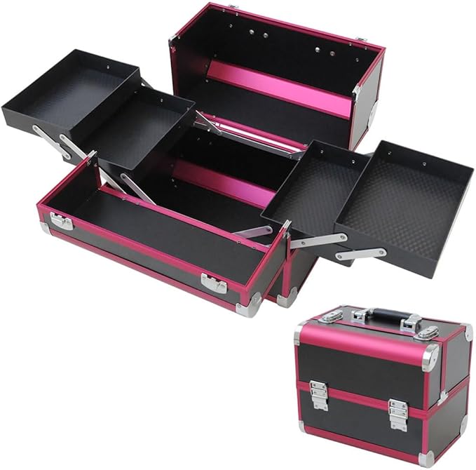 Amazon.co.jp: SUGGEST メイクボックス 大容量 選べるカラー 鍵付き