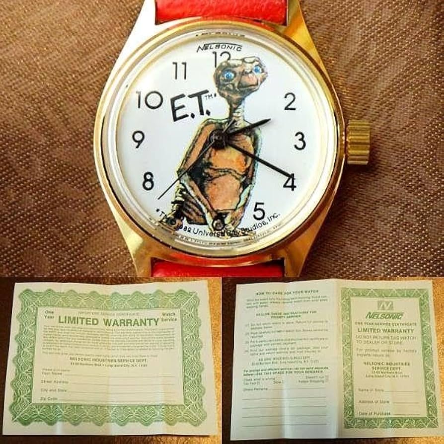Amazon.co.jp: 箱付き1982年 E.T.ビンテージ 手巻き腕時計 映画ET当時