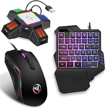 Amazon.co.jp: ELECSIL 片手キーボード ゲーミング マウス