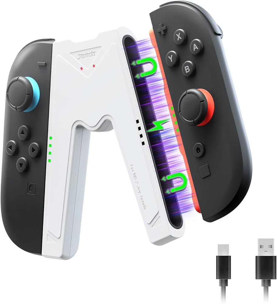 Amazon.com: JEMDO Magnetic JoyCon Charger Grip Compatible with