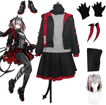 Amazon.co.jp: [YAYANA]Wコスプレ衣装 ウイッグ付き 靴付き尻尾付き