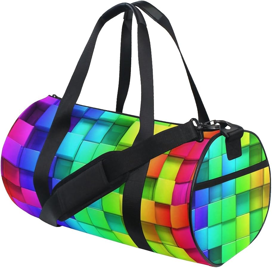 Amazon | [VAWA] ボストンバッグ 大容量 軽量 チェック柄 カラフル