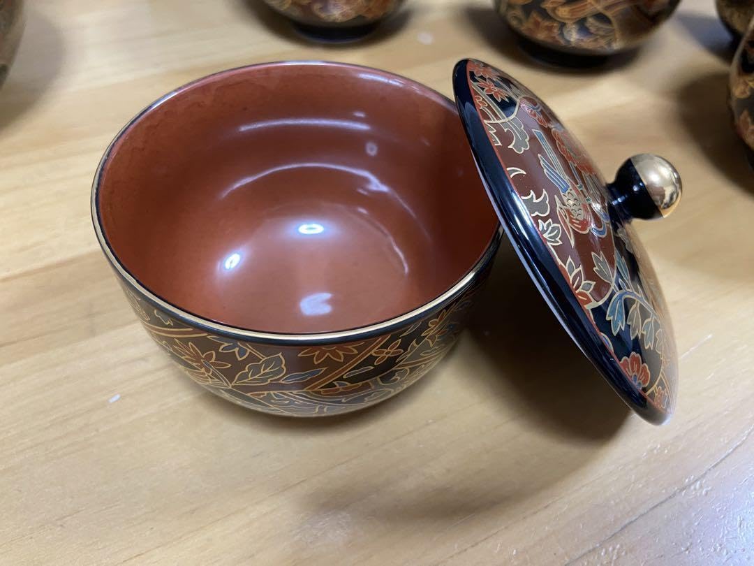 Amazon.co.jp: 青藍窯 セラミック藍 正倉院 瑞鳥 汲出茶器 6点セット