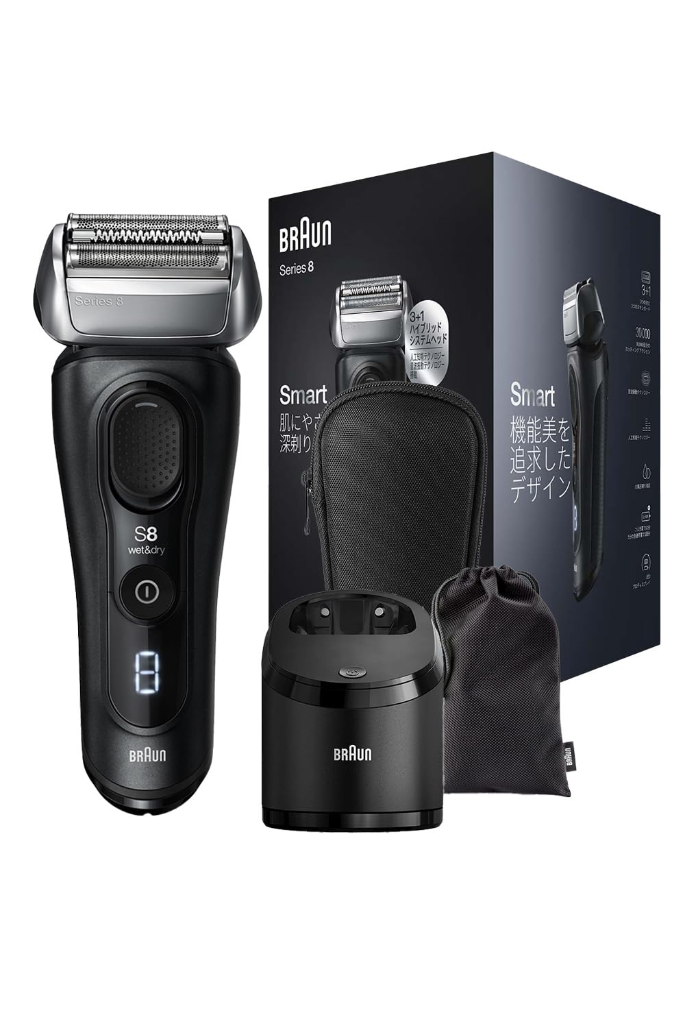 Amazon.co.jp: ブラウン 電気シェーバー シリーズ8 洗浄機付き 電動 髭