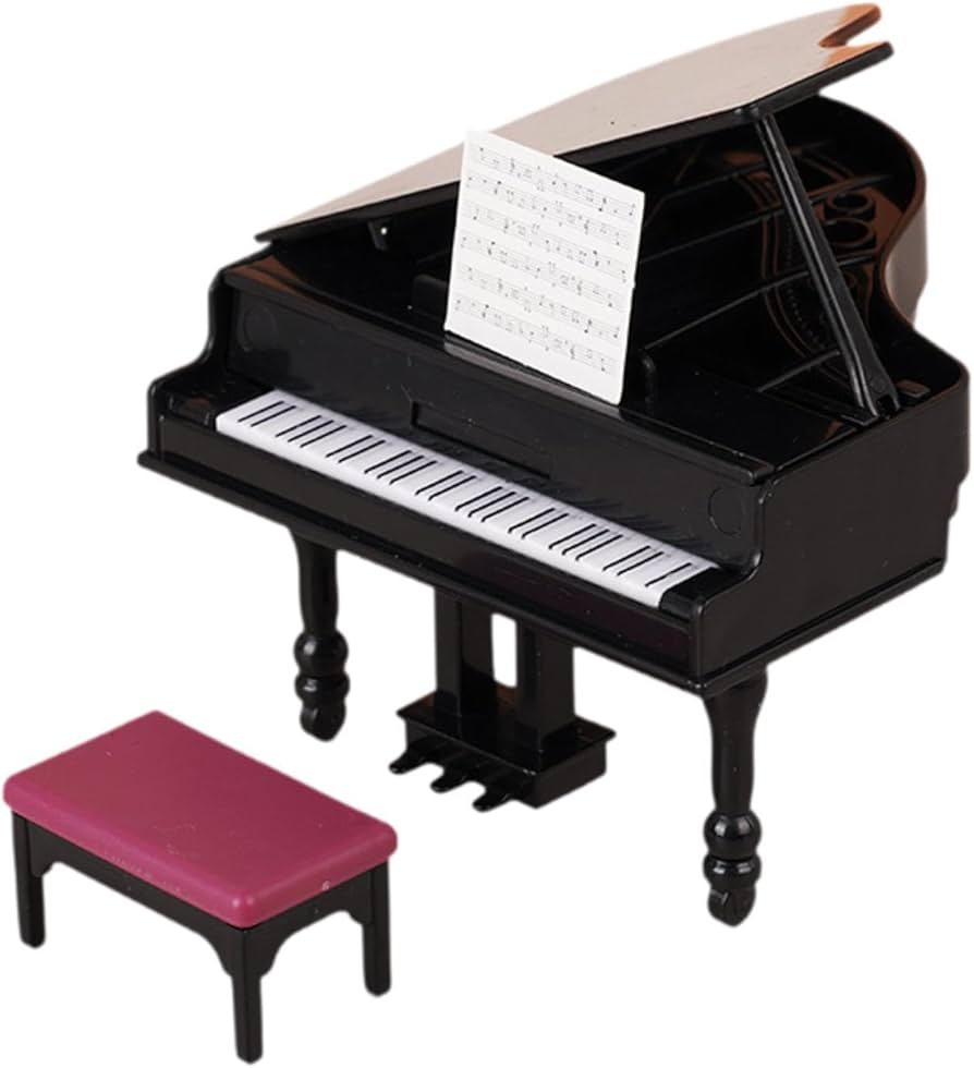 Amazon | JWQFBC 1/12 ドールハウス ミニグランドピアノ楽器音楽室