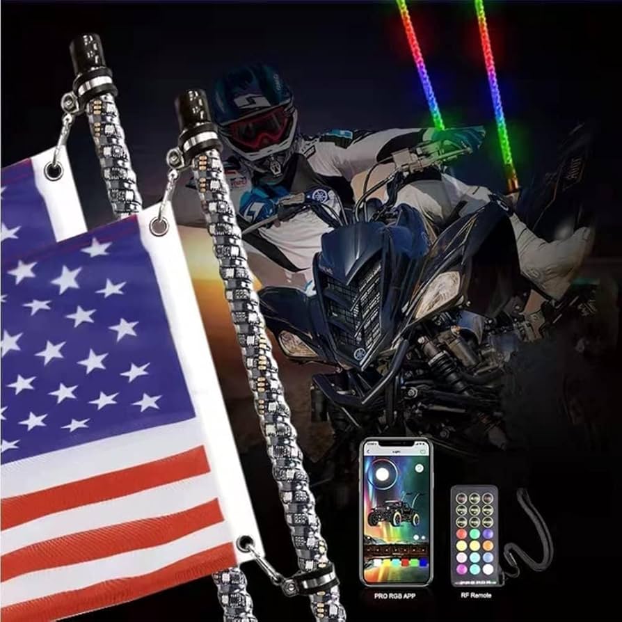 Amazon.co.jp: LXW ホイップライトアンテナフラッグ、4フィート