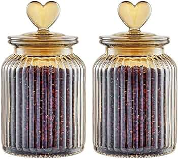 Amazon｜WAIT FLY クリエイティブ多機能気密ガラスキャニスター ハート