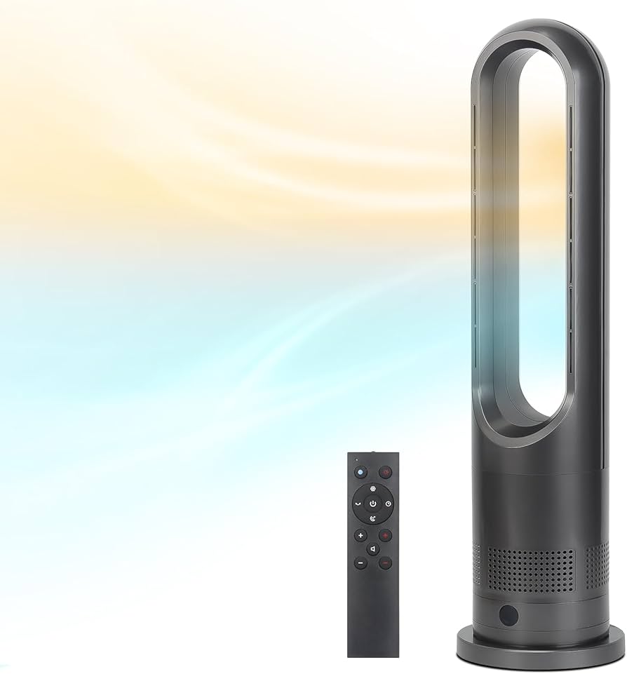 Amazon | セラミックヒーター 【冷暖房兼用・羽なし】 タワーファン 3