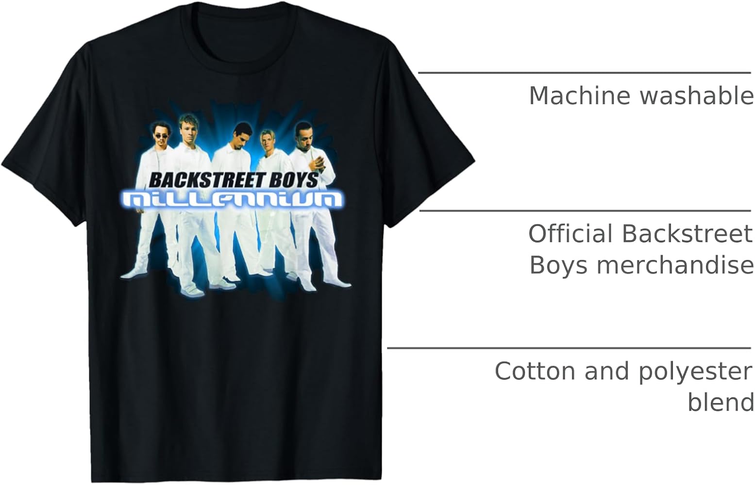 Amazon.com: Backstreet Boys BSB Millenium T-Shirt : Clothing