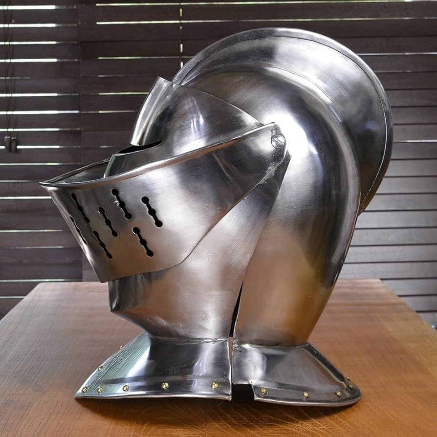 Amazon.co.jp: 西洋甲冑 中世ヨーロッパ式 兜 ナイトヘルメット [並行