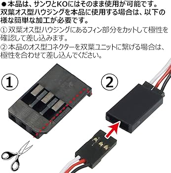 Amazon | RX二股コネクター24AWGワイヤー10cm(サンワ&Koタイプ