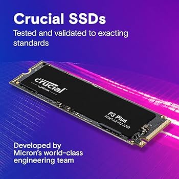 Amazon.com: Crucial P3 Plus PCIe Gen4 NVMe 2TB SSD, Up to 5,000MB