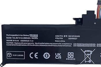 Amazon.com: Fully. New 00HW026 00HW027 Replacement Laptop Battery