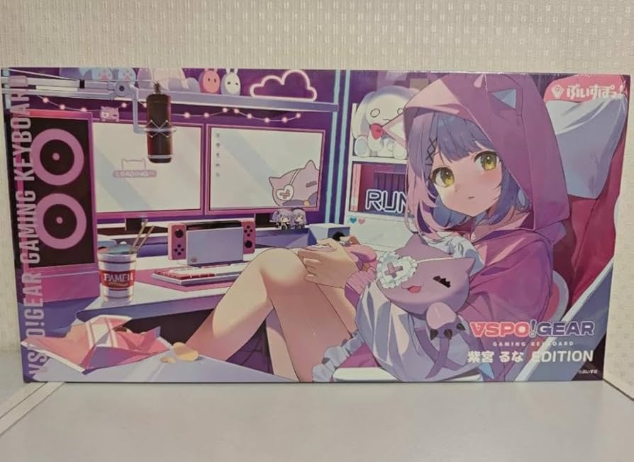 Amazon.co.jp: ぶいすぽっ VSPO GEAR ゲーミングキーボード 紫宮るな
