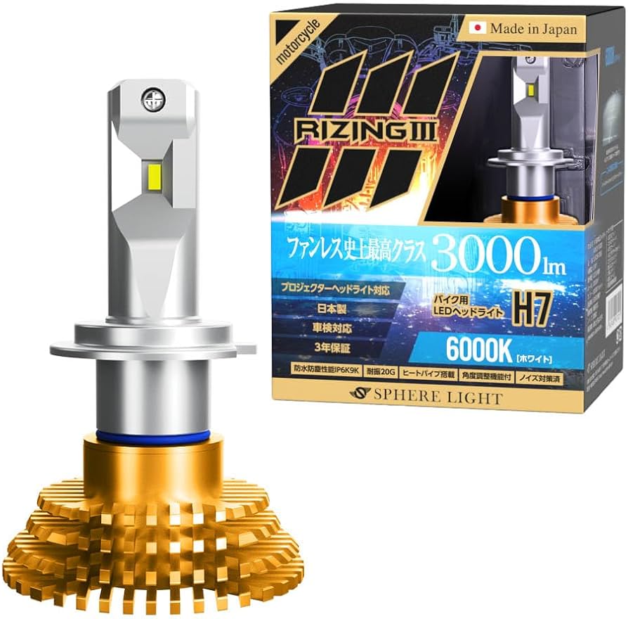 Amazon.co.jp: スフィアライト バイク RIZING3 H7 LED ヘッドライト