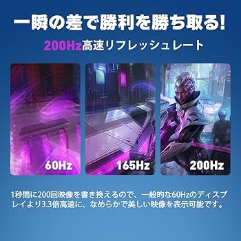 Amazon.co.jp: Gatsu ゲーミングモニター 白 23.8インチ 200Hz 1ms