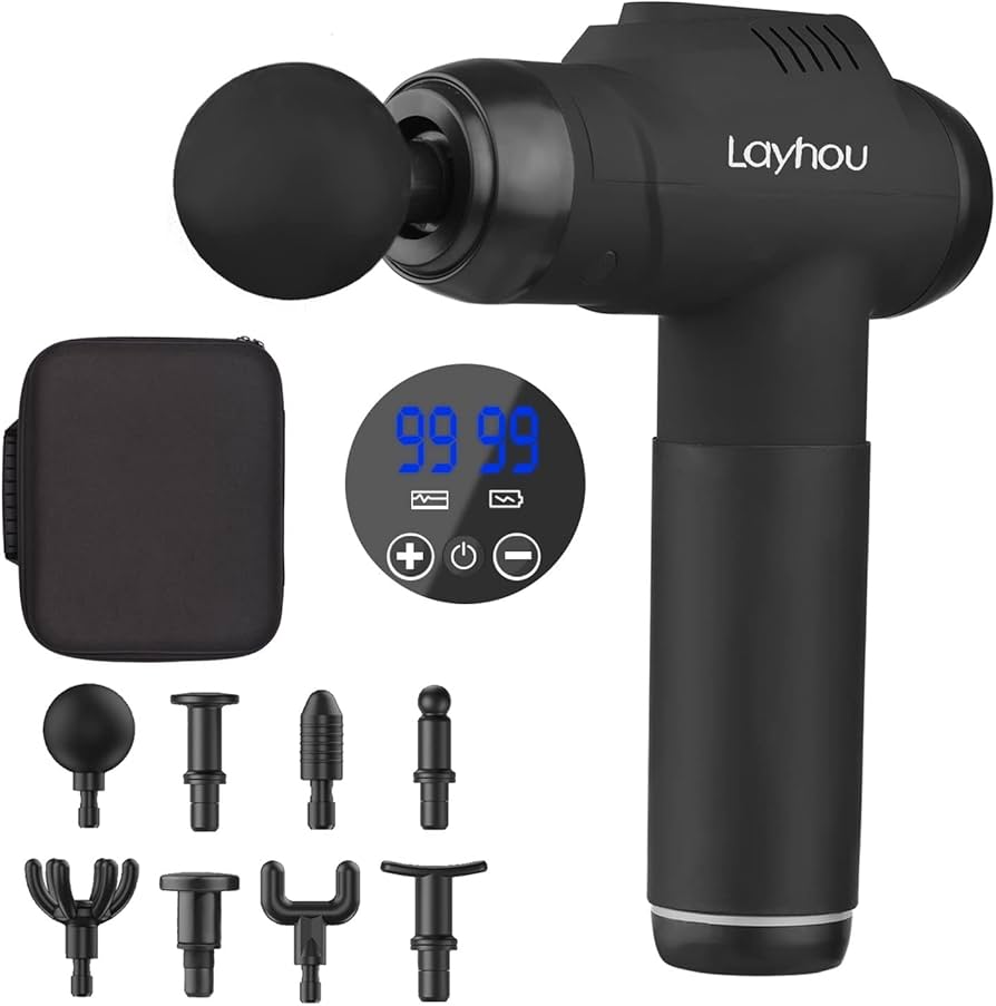 Amazon | Fascia Gun マッサージ 筋肉弛緩マッサージャー 99 振動速度