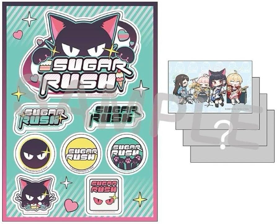 Amazon.co.jp: ブルアカ シュガーラッシュ SUGAR RUSH ステッカー