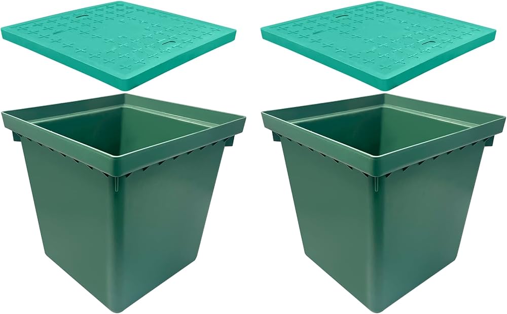 Natotela 2 Sets 20x20x20in Underground Splice Box W/FRP Cover