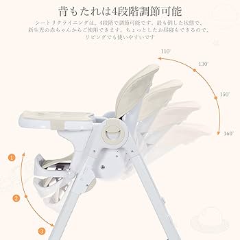 Amazon | Thinkmax ベビー チェア ハイチェア＆ローチェア 折りたたみ