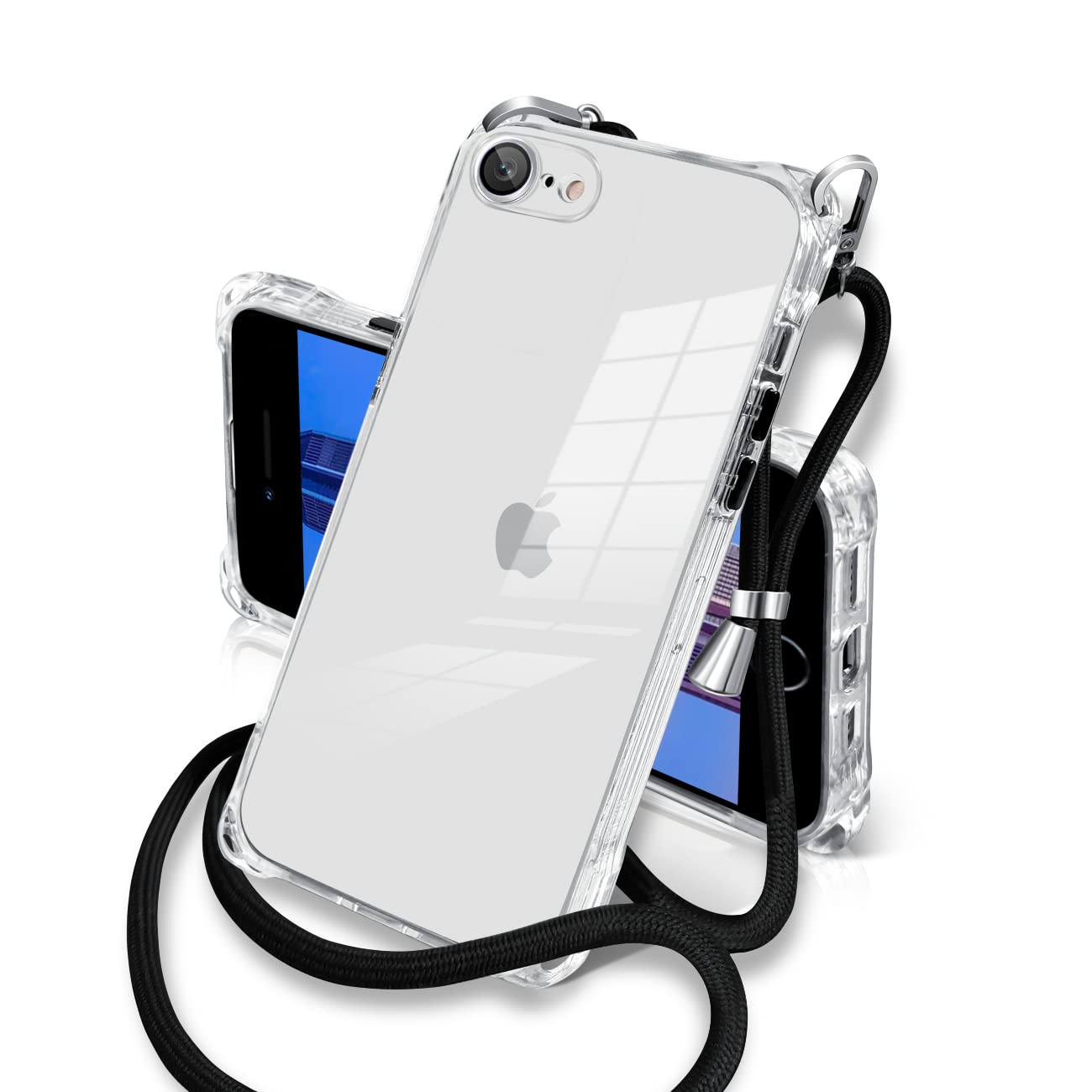 Amazon.co.jp: iphone se ケース 第3世代 第2世代 クリア 斜めがけ