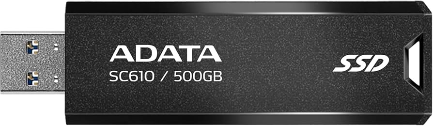 Amazon.com: ADATA SSD External 500GB SC610 Read Speed 550MB/s USB