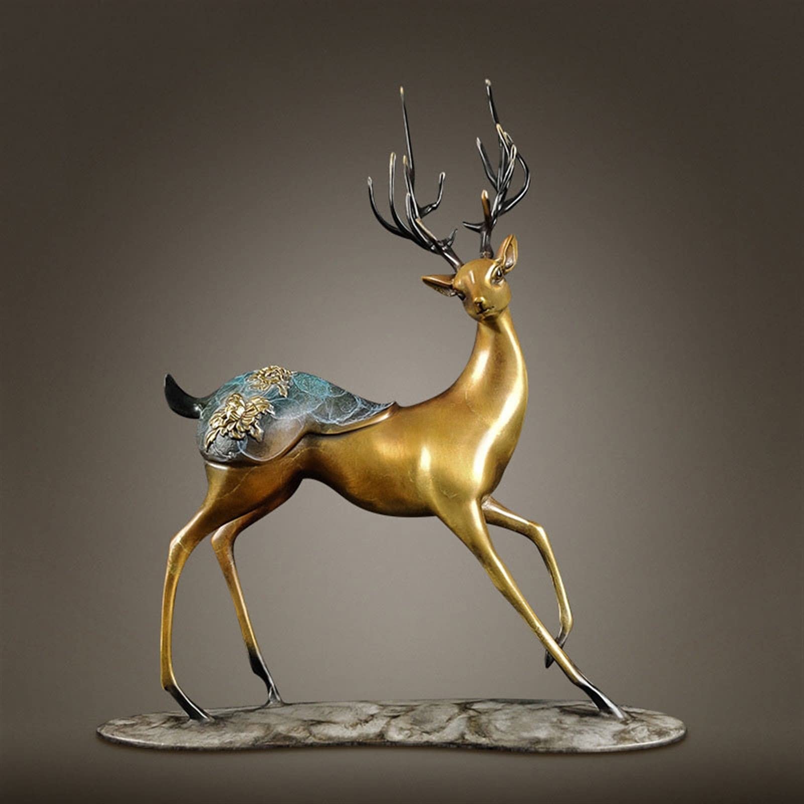 Amazon.co.jp: 彫刻 真鍮製の鹿の装飾品シカ鹿の工芸品中国の入り口の