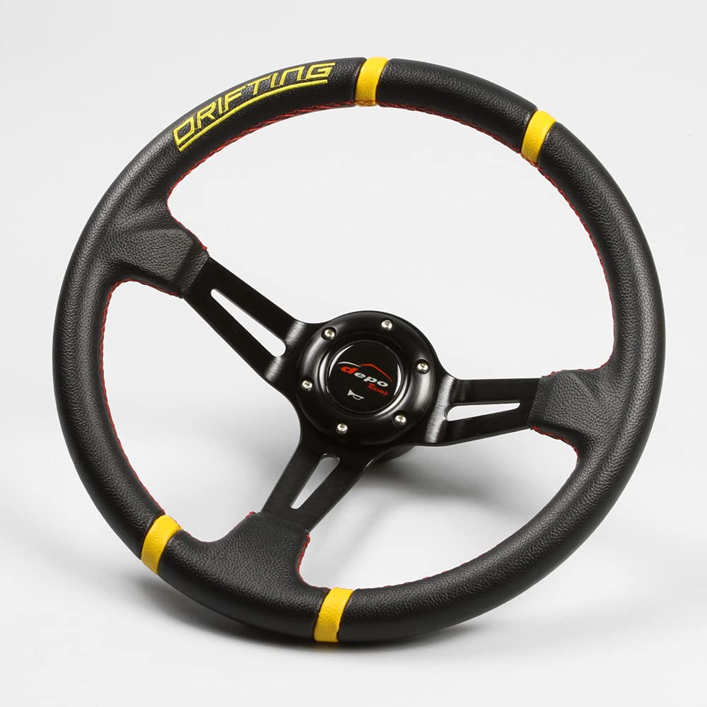 Amazon | ステアリング 35φ ディープコーン 70mm フェイクレザーPVC