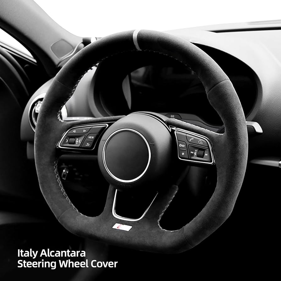 Amazon | Alfanxi ハンドステッチ Alcantaraハンドルカバー用 アウディ