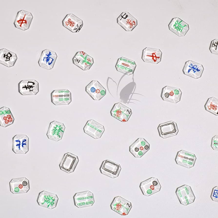 Amazon | 卓上棉品 ネイルパーツ マージャン 麻雀牌 50個 5*7mm