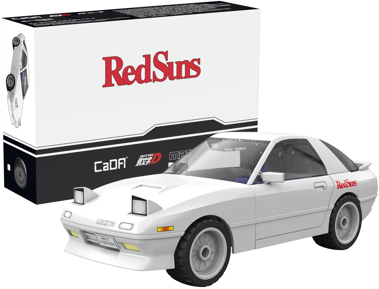 Amazon.com: dOMOb Initial-D Mazda RX-7 FC3S White Japan Car