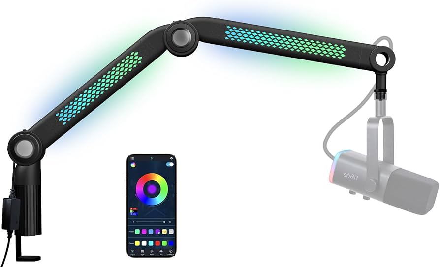 Amazon.com: SUNMON RGB Mic Arm – Adjustable Boom Arm with Rhythm