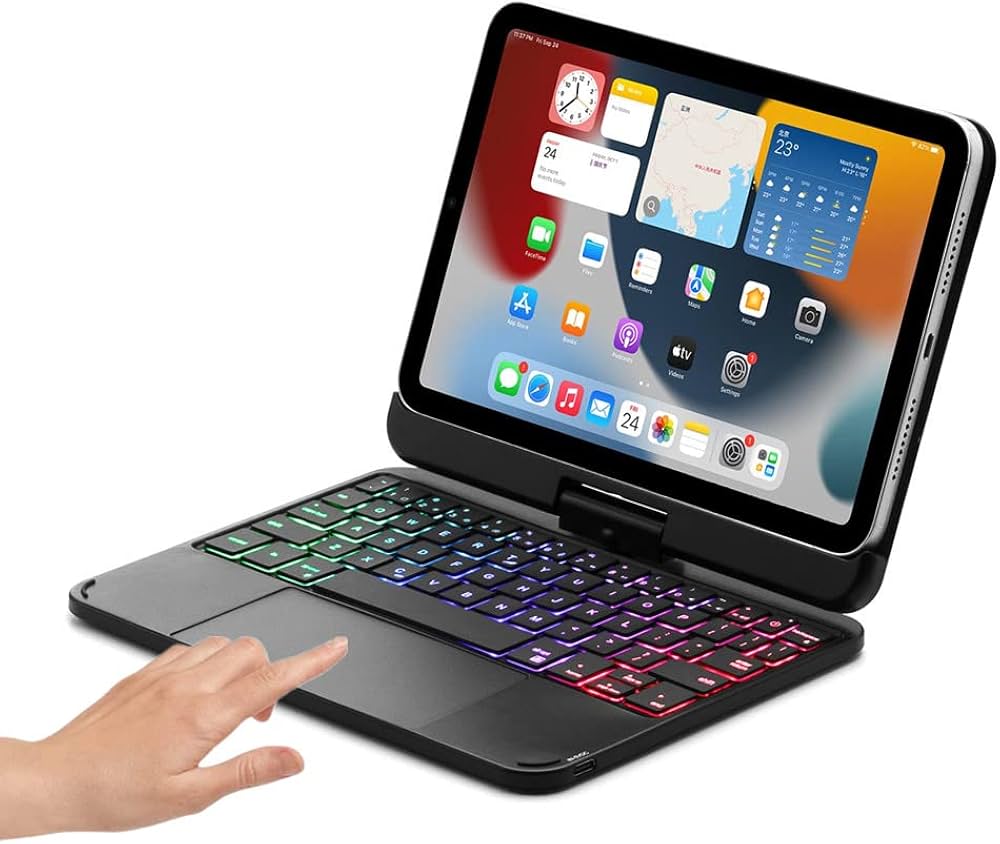 Amazon | 360度回転 iPad Mini6 / Mini 7 (A17 Pro) キーボード ケース