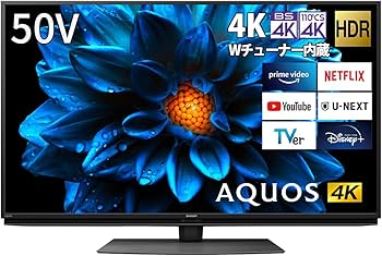 Amazon | シャープ 50V型 4K 液晶 テレビ AQUOS 4T-C50DN2 N-Black
