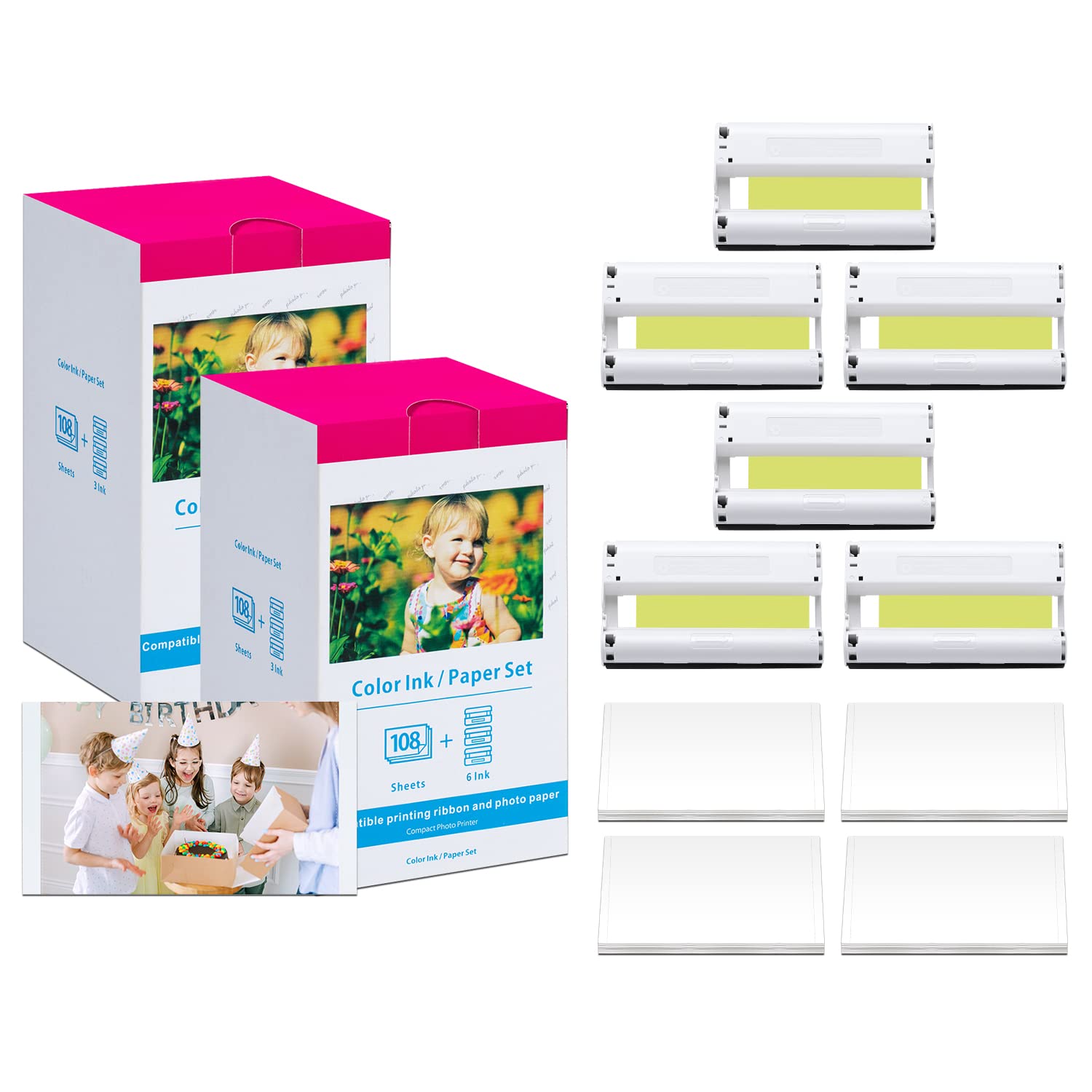 Amazon.co.jp: Canon Selphy CP1500用紙とインクの交換用。CP1300