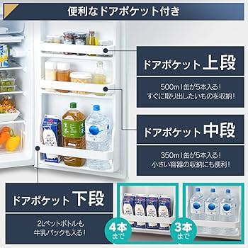Amazon.co.jp: アイリスオーヤマ 冷蔵庫 93L ホワイト : ホーム＆キッチン