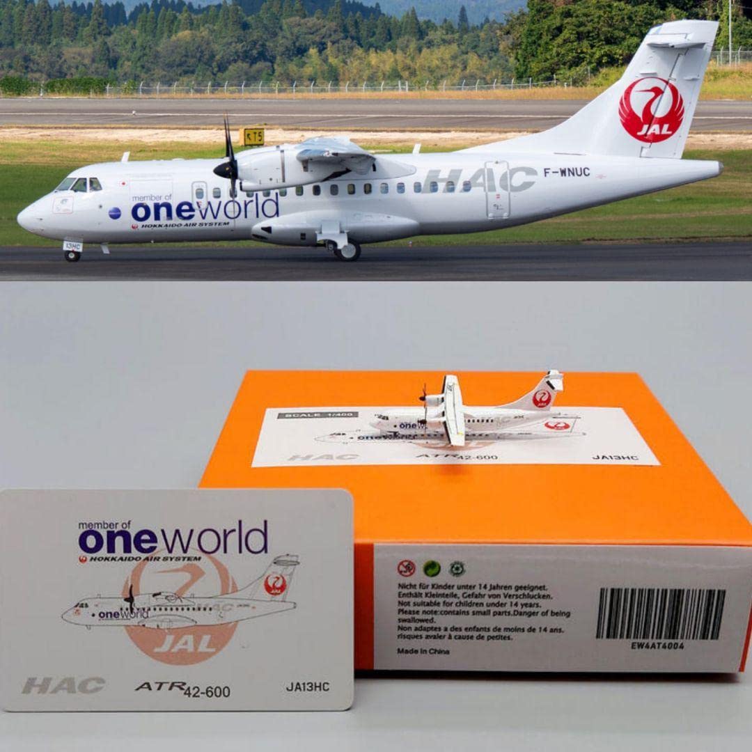 Amazon.co.jp: HAC 北海道エアシステム ATR42-600 OneWorld塗装 1/400