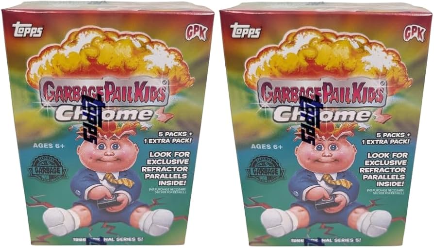Amazon.com: 2-Pack 2022 Topps Garbage Pail Kids Chrome Series 5