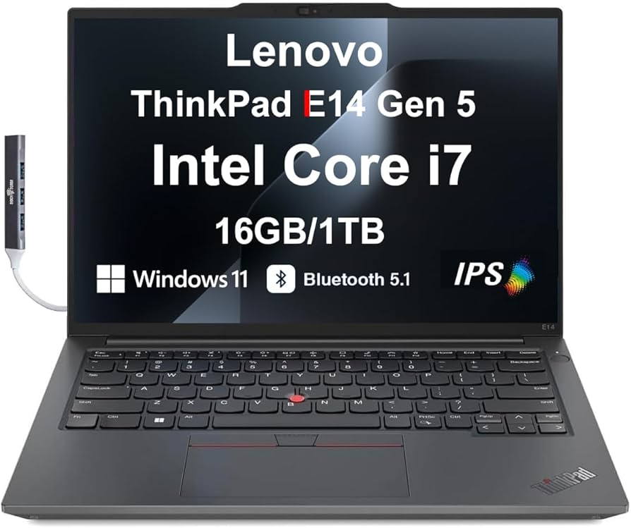 Amazon.com: Lenovo ThinkPad E14 Gen 5 Business Laptop, 14.0″ IPS