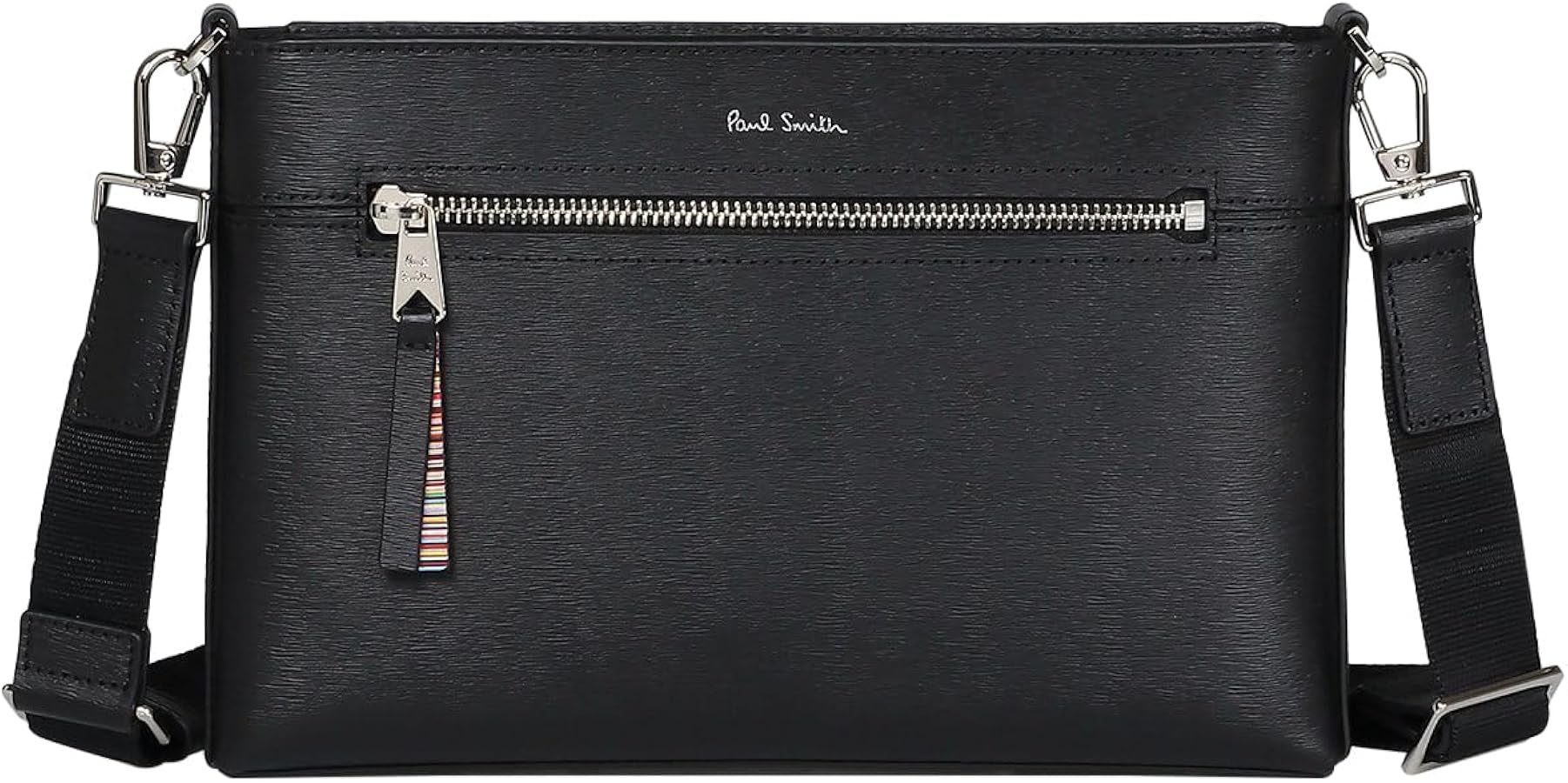 Amazon | ストローグレインレザー ショルダーバッグ ブラック F | Paul