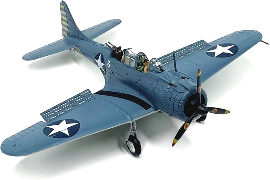 Amazon.co.jp: 1:72合金米国SBD-3急降下爆撃機戦闘機模型航空機モデル