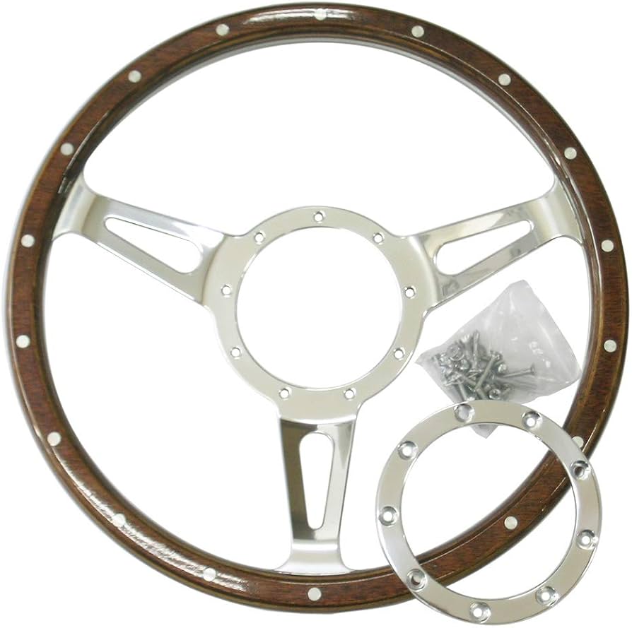 Amazon | カスタム アルミ ビレット クラッシックウッド ステアリング