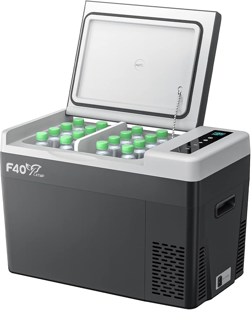 Amazon.co.jp: F40C4TMP ポータブル冷蔵庫 車載冷蔵庫 28L -22℃～10