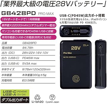 Amazon | 長信ジャパン 2025年モデル GB-POWER 28V PRO MAX GB428PD