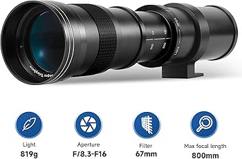 Amazon.co.jp: JINTU キヤノン用望遠レンズ 420-800mm マニュアル